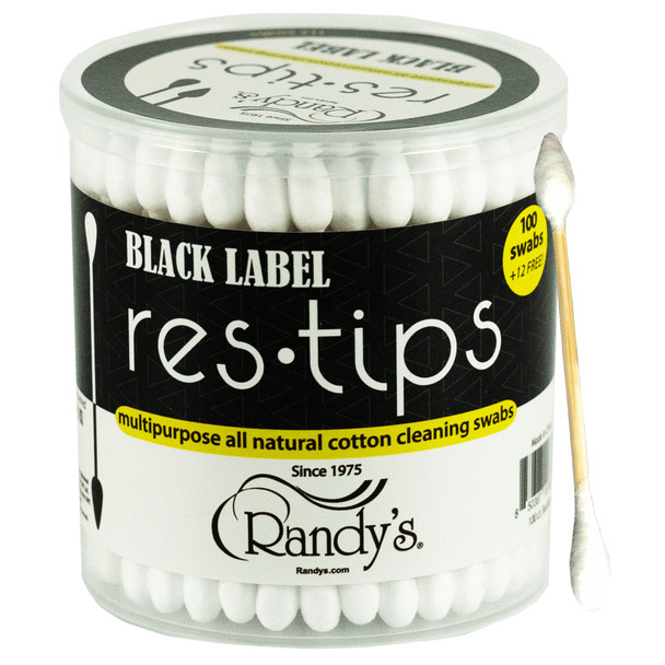 Randy's Black Label Cotton Res-Tips, 100 Swab Jar