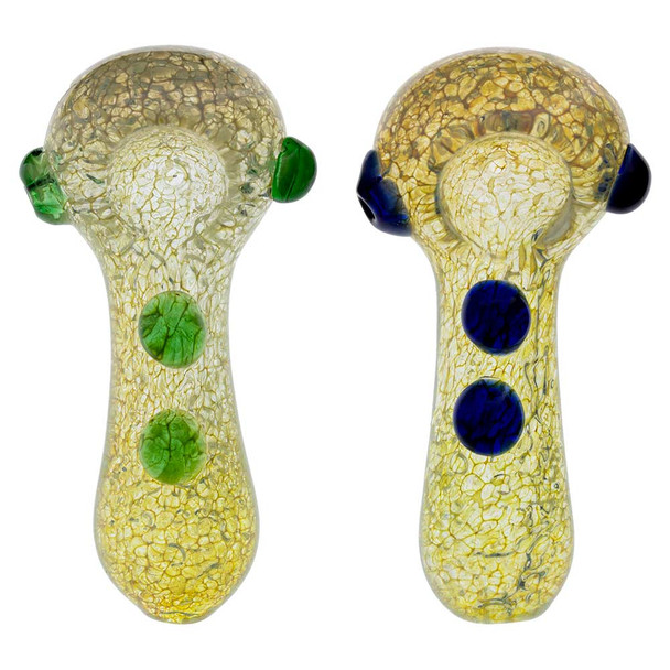 Fumed Crackle Glass Pipe assorted colors