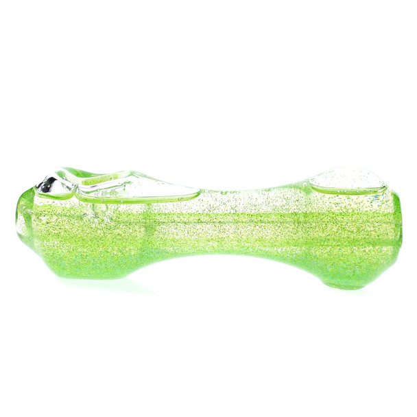  Liquid Filled Glass Freezer Pipe, Lime Green side image.