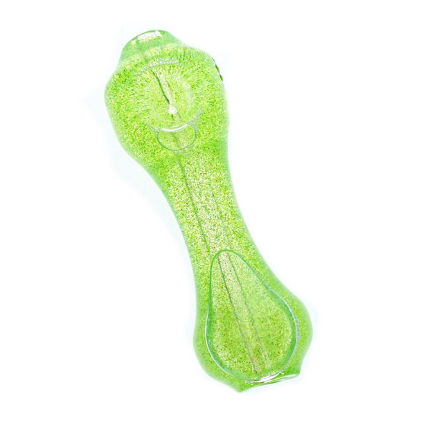  Liquid Filled Glass Freezer Pipe, Lime Green unique smoking pipe.