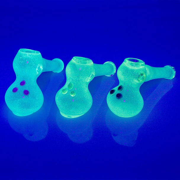Glow in the Dark Glass Hammer Pipe UV reactive smoking hand pipe
