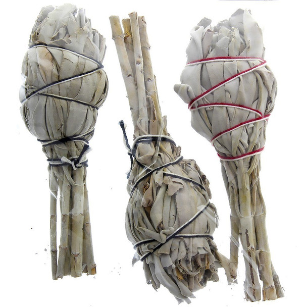 White Sage 4" Torch, 3-Pack. Smudging tool multipack.