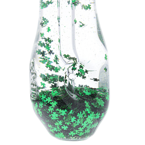 The perfect hard to buy for gift is here with UV reactive specks and green shamrock clovers inside.