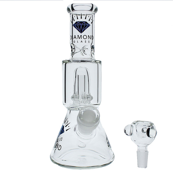 Diamond Glass Mini Beaker Waterpipe with Dome Perc