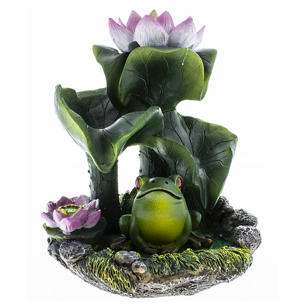 Frog and Lily Pad Backflow Incense Burner