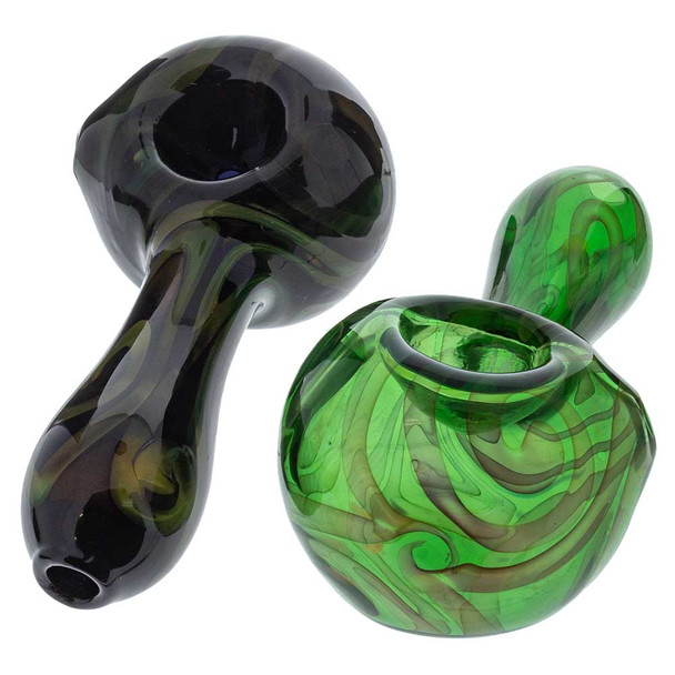 American Made Celtic Swirl Glass Spoon Pipe