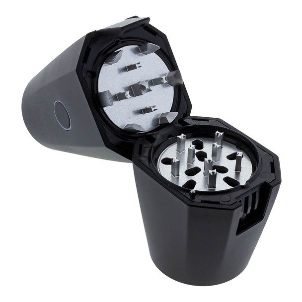 Otto opened up and showing where you place your material. The AI SMART Grind technology will perfectly mill any material placed inside, learning what it is as it grinds to produce the perfect grind.