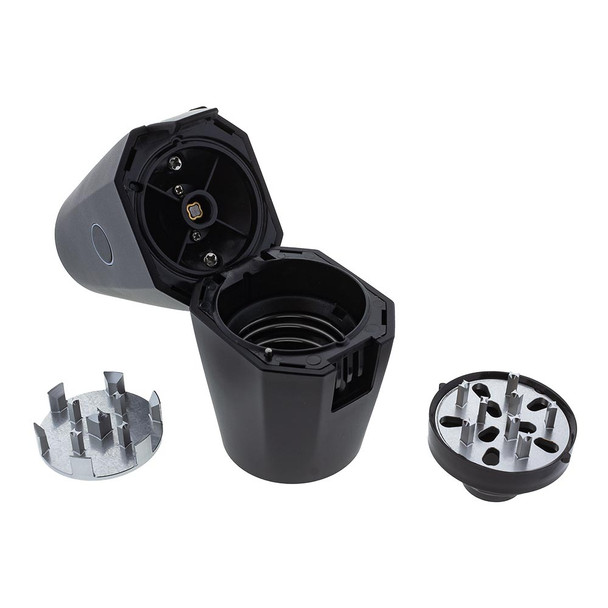 When it's time to clean, both the grinders inside of Otto come out for easy cleaning.