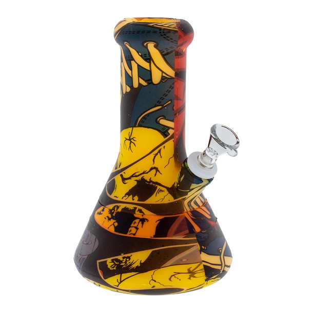 Buy 8" Graphic Silicone Beaker Tube lowest price online headshop