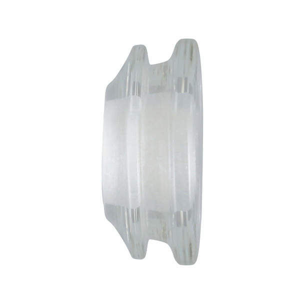 The ridges on this Glass Collar Insert match with the ring in Eyce's silicone products.