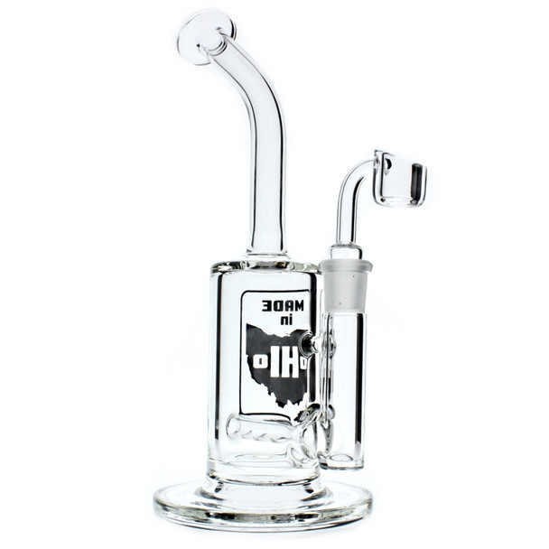 Ohio-Made Bent Neck Inline Perc Barrel Rig online headshop