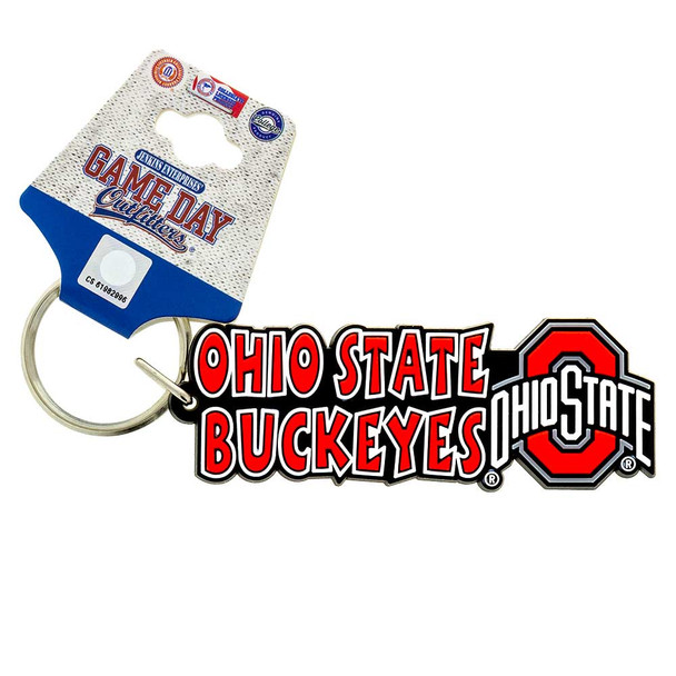 Show off your team spirit with this festive keychain featuring The Ohio State Buckeyes!