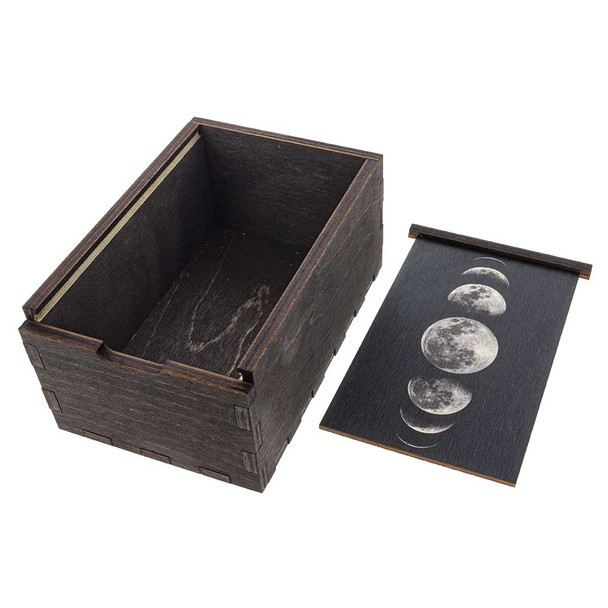 American-made stash box with top tray removed and set aside.