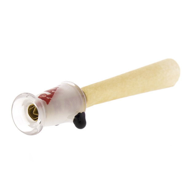Raw glass tip cone bro mouthpiece with pre rolled inside.