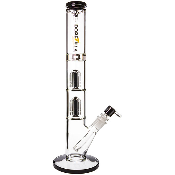 16" Dopezilla Hydra Bong in Black, profile view.