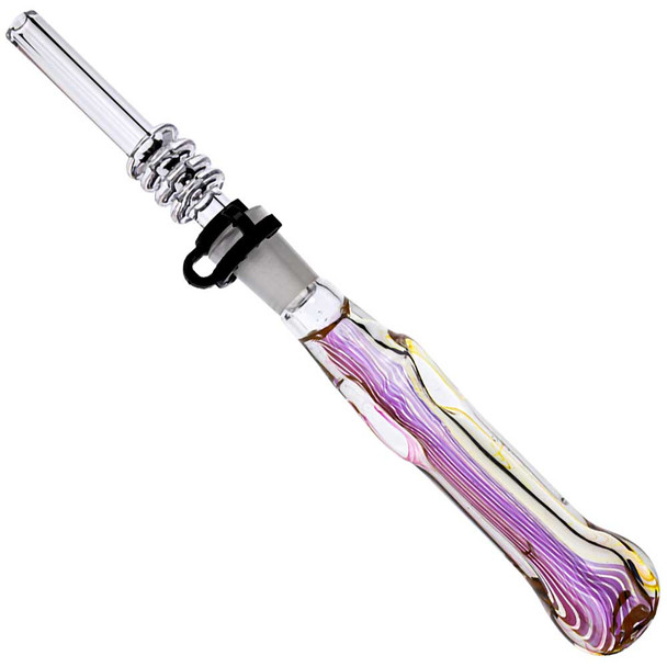 Frit Glass Nectar Collector with Quartz Tip, Assorted