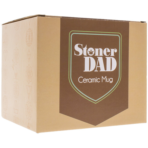 Each Stoner Dad Ceramic Mug is individually packaged.