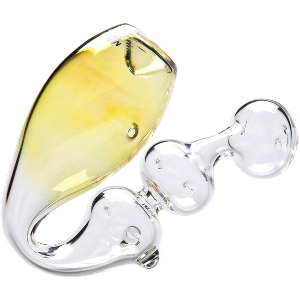 Quarter view of the Chameleon Glass Typhoon Sax-O-Phoon Pipe.