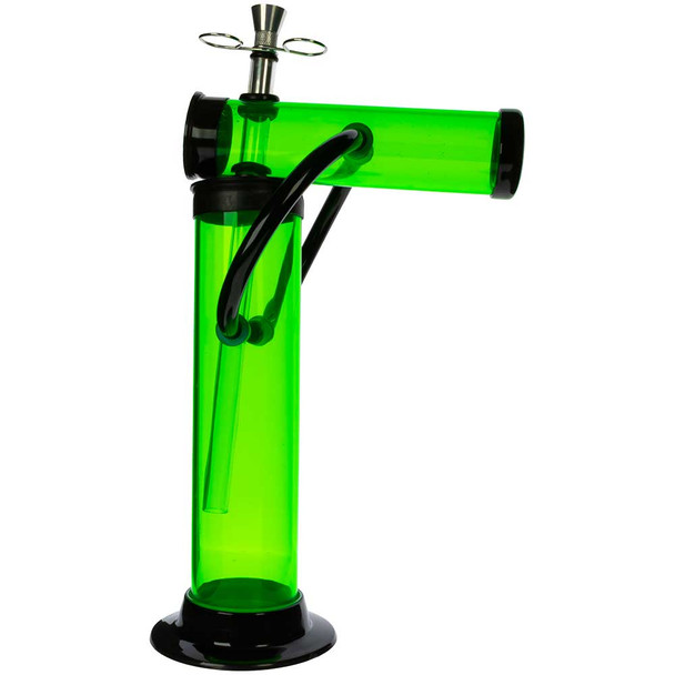 JM Enterprises 10" 90-Degree Acrylic Double Chamber Bong, Assorted Colors Side Image