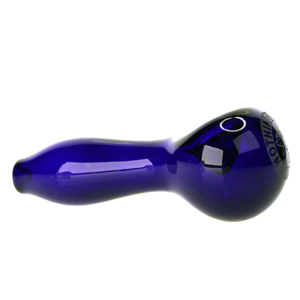 4 inch thick glass Nothing's Impossible spoon pipe with deep bowl and large carb side.