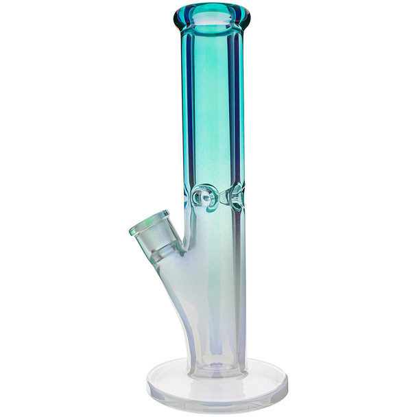 Profile view of this Straight Blue Pearl Bong.