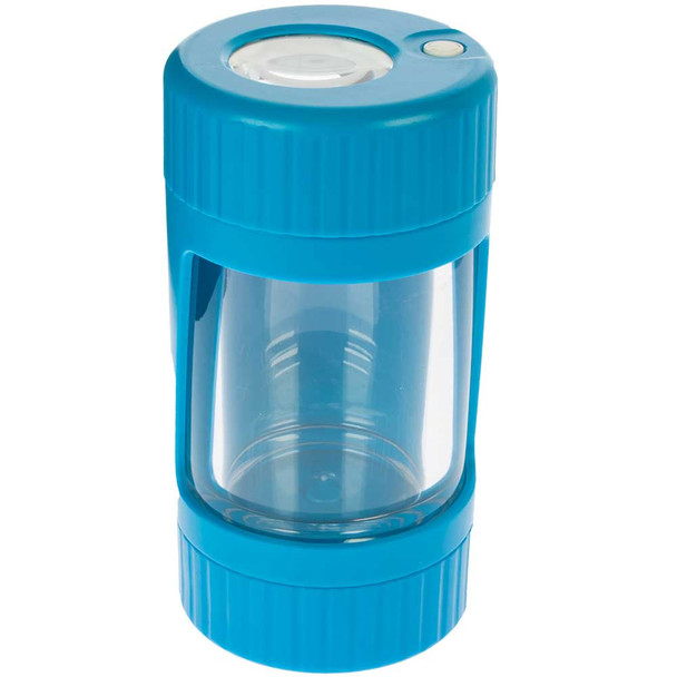 Glow Jar 110ml Airtight Stash Jar with Grinder and Metal Pipe