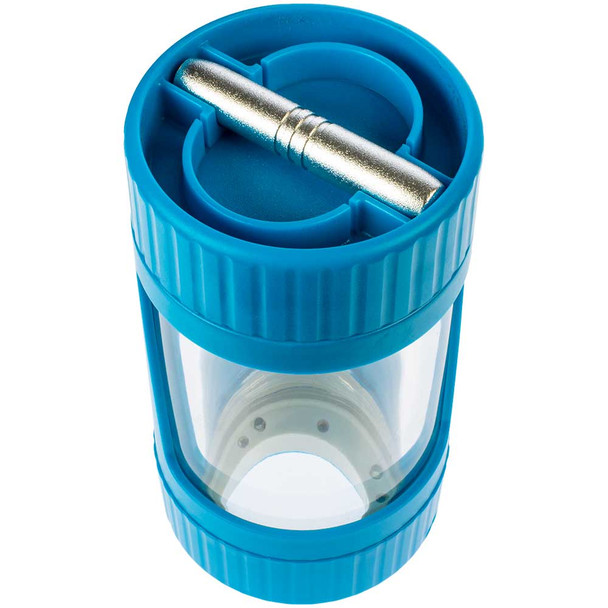 Glow Jar 110ml Airtight Stash Jar with Grinder and Metal Pipe