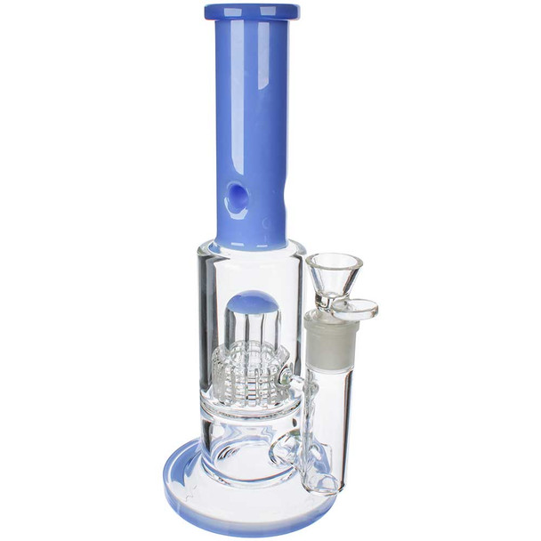 Flying Pig 11" Matrix Perc Ice Bong, Blue
