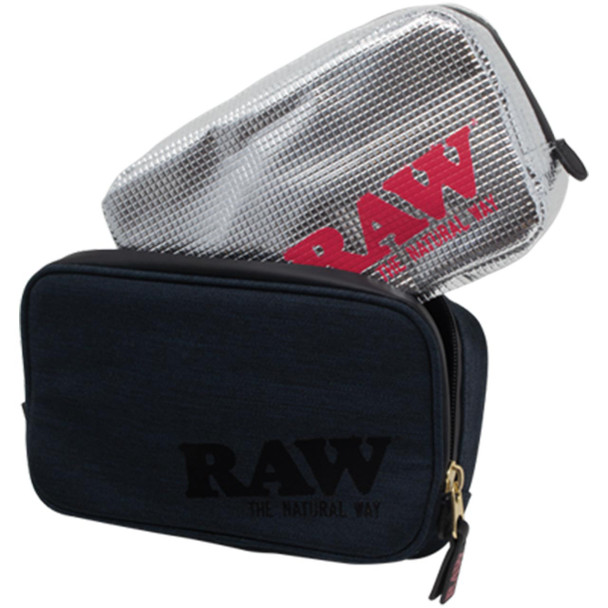 RAW Black Full Ounce Smell Proof Smokers Pouch v2 (Discontinued)