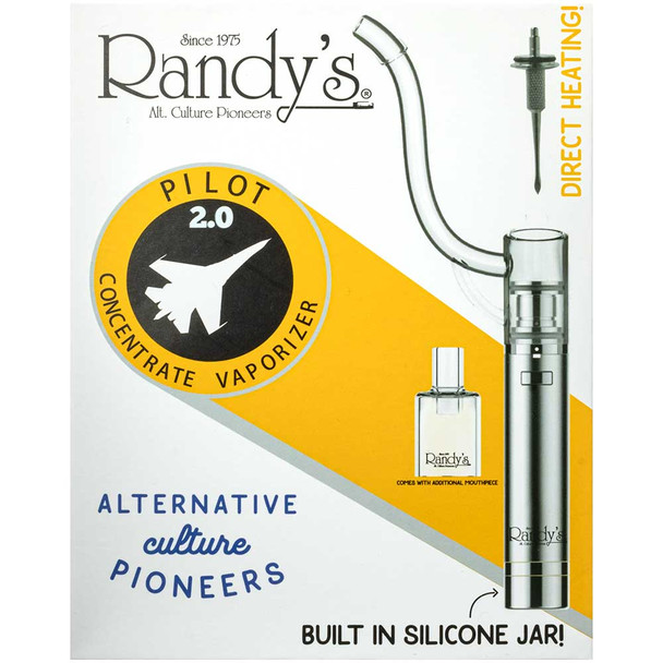 Randy's Pilot 2.0 Dab Pen Silver Finish Top-rated dab pen Best price online