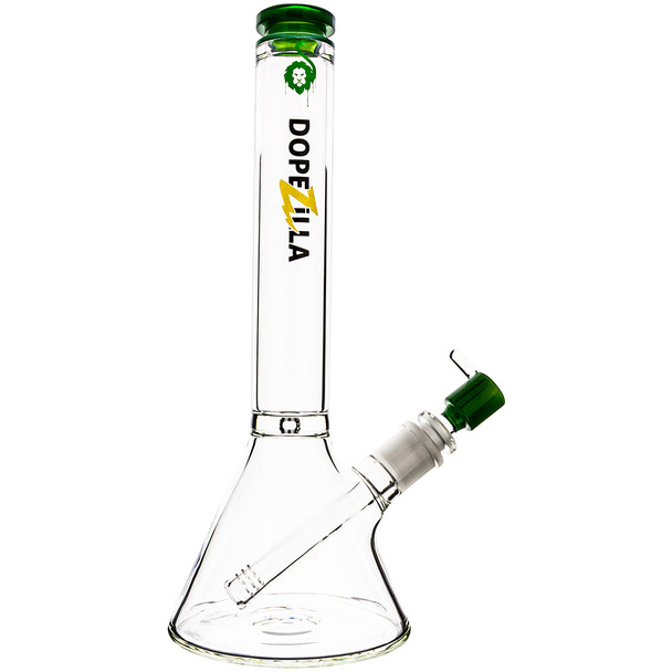 Profile view of the Dopezilla 12" Chimera Bong in Mint Green.
