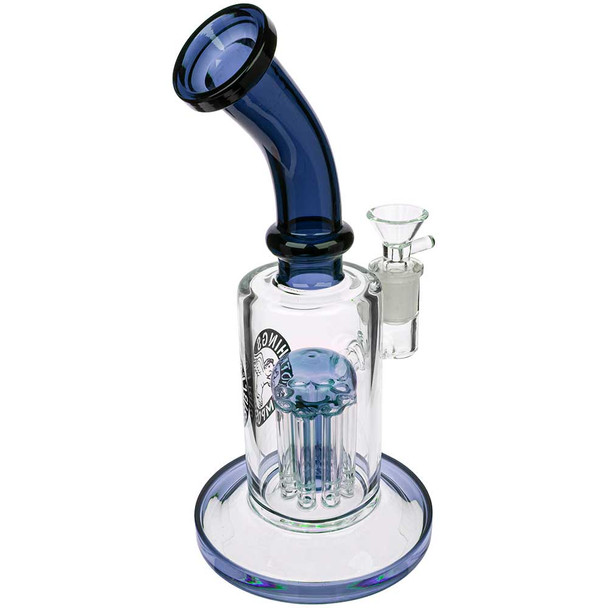 Flying Pig 10" Tree Perc Banger Hanger Bong, Blue