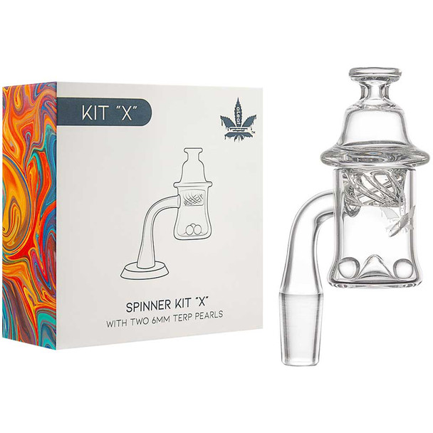 aLeaf Spinner Kit X - Wide Bottom Banger with Terp Pearls and Vortex Carb Cap