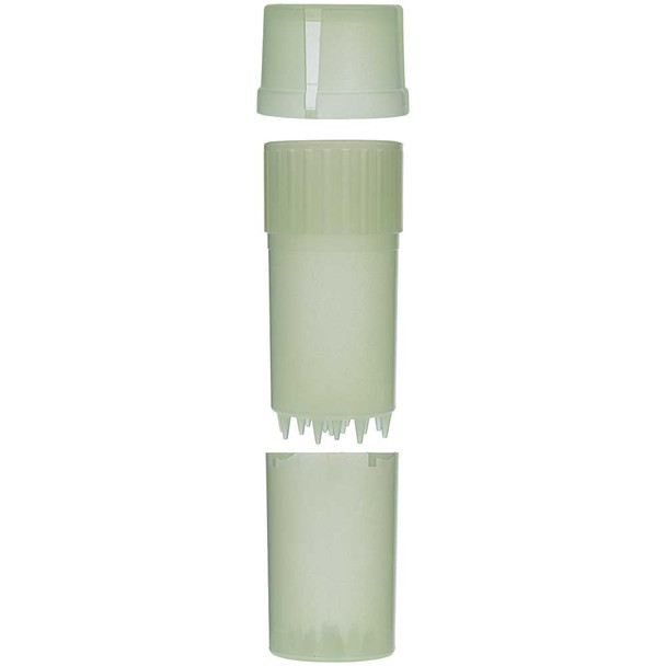 Glow in the Dark Medtainer exploded to show all of its pieces.