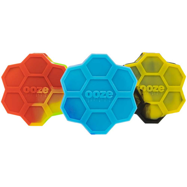 Ooze 8ml Honey Pot Divided Silicone Stash Jar, Assorted Colors