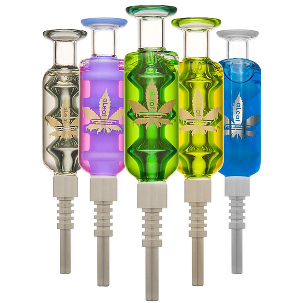 aLeaf Glass Liquid Purifier Travel Kit, 7" Freezable Nectar Collector, Assorted Colors. High end nectar collector in assorted colors. Affordable nectar collector high quality.