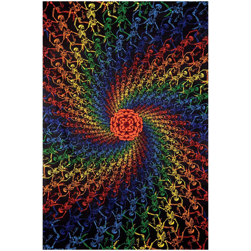 3D Glow in the Dark Wolf Tapestry main image 1