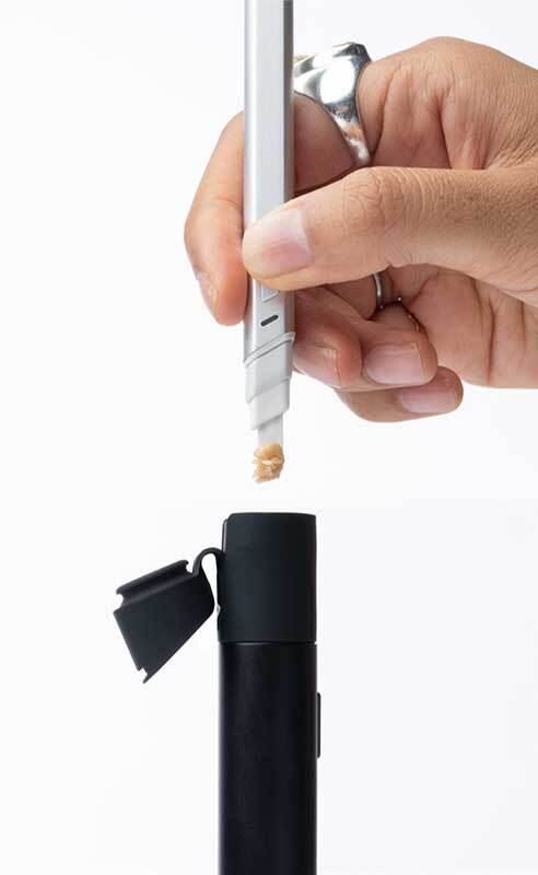 Puffco Pivot being loaded with a Puffco Hot Knife.