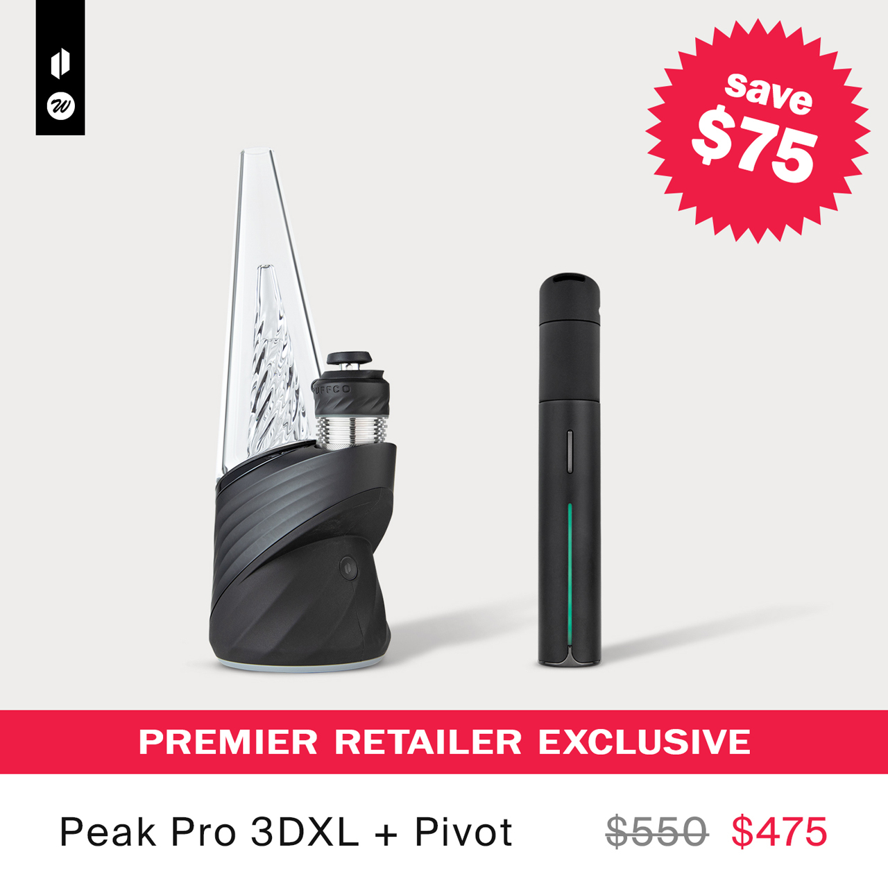 Puffco Peak Pro 3DXL and Pivot 420 discount.