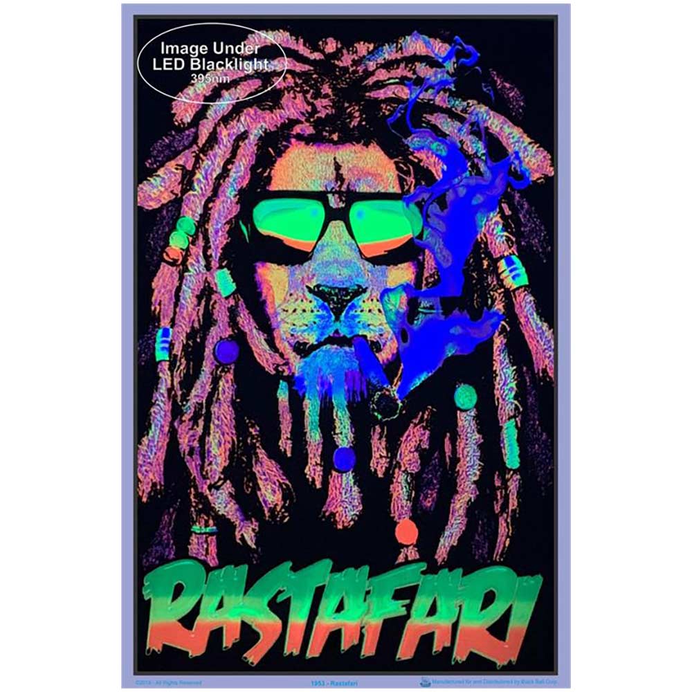 Rastafari Black Light Poster | Black Light Wall Poster