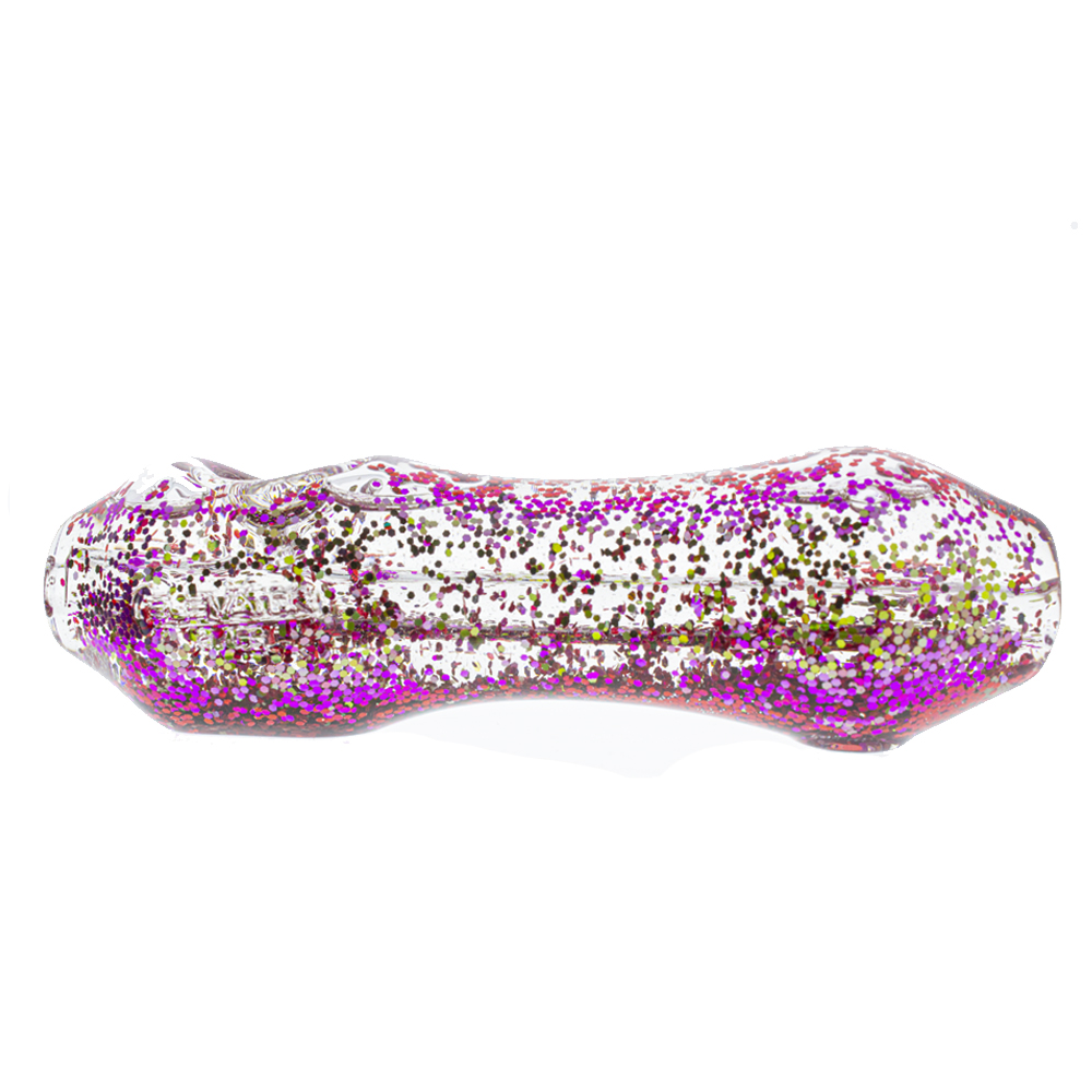 Liquid Filled Glass Freezer Pipe, Pink & Gold