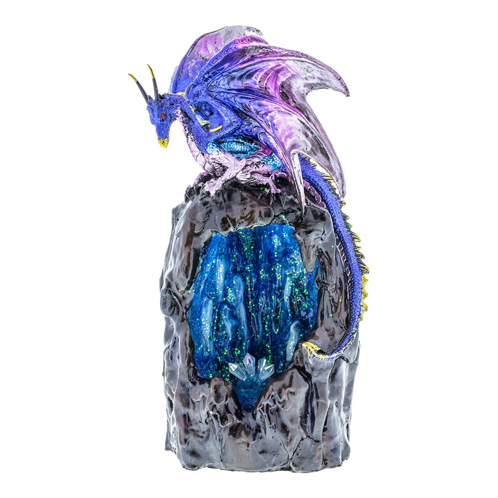 Glowing Purple Geode Cave LED Backflow Incense Burner