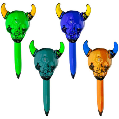Skull Dab Tool | Glass Skull Dabber in Assorted Colors