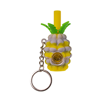Yellow & Gray Mini Pineapple Pipe.