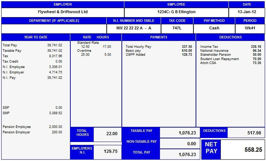 Iris Style ePayslips With Employee Address