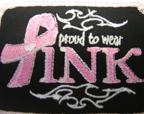 3 x 5 proud to wear pink cancer ribbon patch