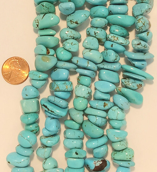 Blue Turquoise Nuggets 6-12mm