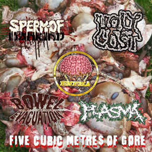 V/A - "Five Cubic Meters of Gore" - Split CD (Bowel Evacuation / Cerebral Enema / Holy Cost / Plasma / Sperm Of Mankind)