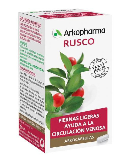 Cápsulas dietéticas rusco arkopharma