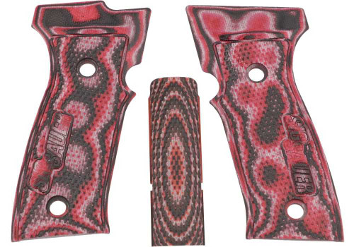P320 AXG G10 Red Lave Grip Panels